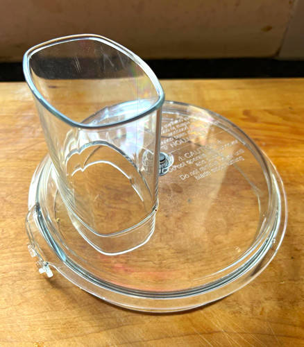 Clear plastic food processor - food,